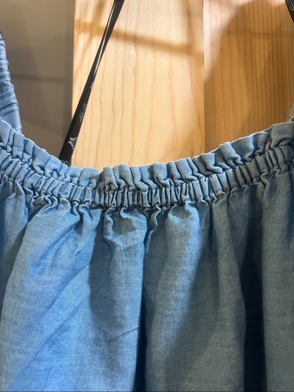 Jessica SimpsonLight Blue Eyelet Ruffle-Shoulder Button Front size 3x - Picture 6 of 8
